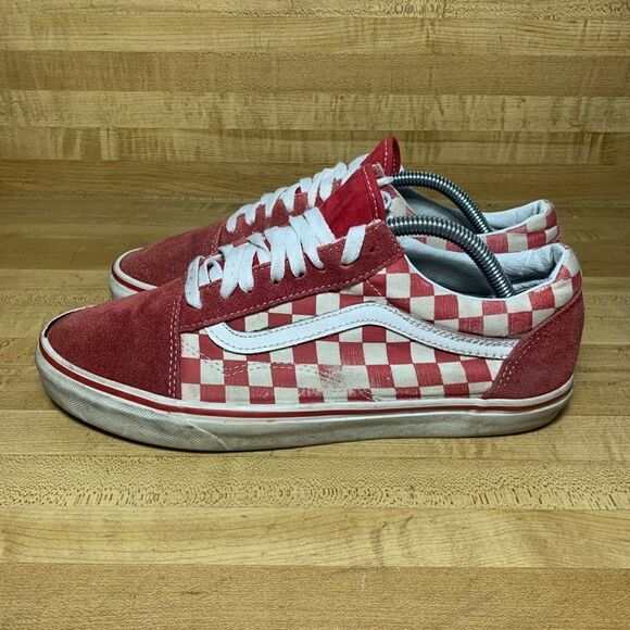 Vans Old Skool Checkered Women's 11 mens 9.5 red - Picture 2 of 7